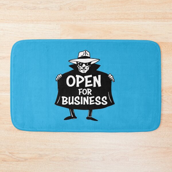 Item preview, Open for Business – Vintage Spy Cartoon Sign, Retro Humor Illustration designed and sold by PIXEL POP DESIGNS - Beyond the Norm!.