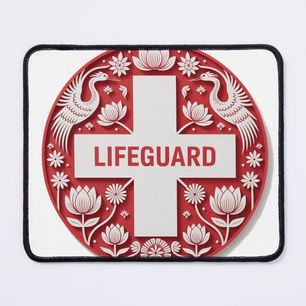Item preview, Minimalist Chinese Paper Cut Medical Cross Emblem designed and sold by Bloomkept.