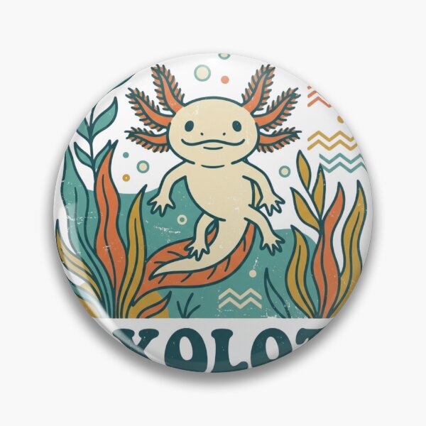 Item preview, Vintage Retro Axolotl Smiling Salamander Nature Art designed and sold by VelvetArchives.