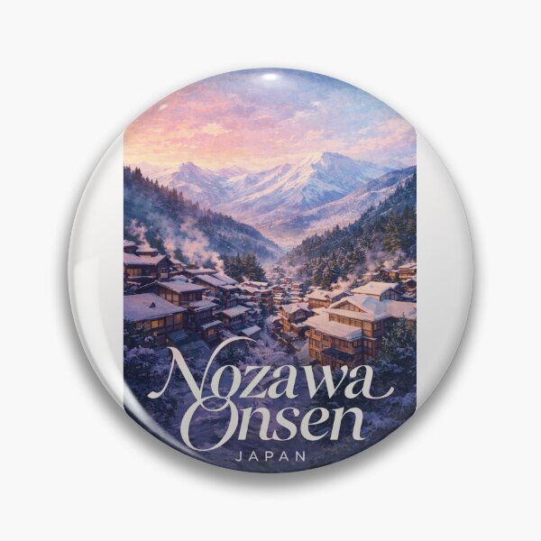 Item preview, Nozawa Onsen Nagano Kenashi Mountain Japanese Alps Hot Spring Village designed and sold by Places On Earth.