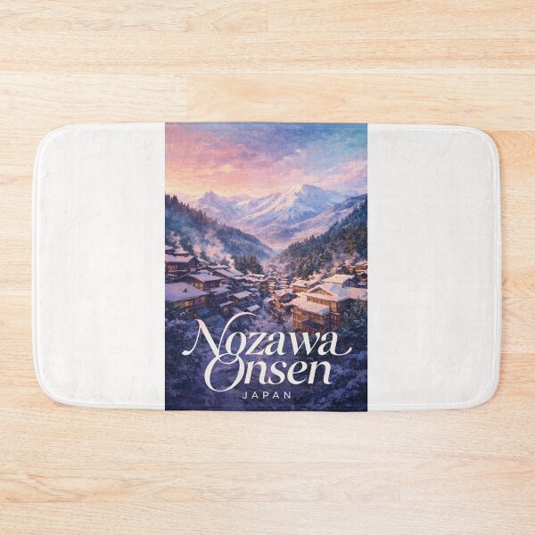 Item preview, Nozawa Onsen Nagano Kenashi Mountain Japanese Alps Hot Spring Village designed and sold by Places On Earth.