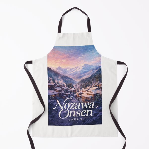 Item preview, Nozawa Onsen Nagano Kenashi Mountain Japanese Alps Hot Spring Village designed and sold by Places On Earth.