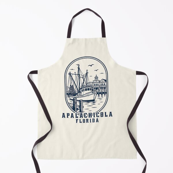 Item preview, Apalachicola Florida Shrimp Boat Vintage Coastal Illustration | Nautical Harbor Badge Design designed and sold by SimplyJasper.