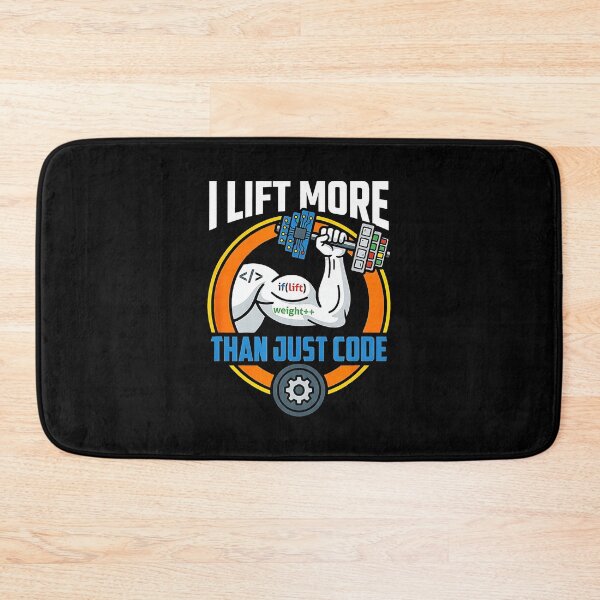 Item preview, I Lift More Than Just Code Funny Programmer Fitness designed and sold by eliramaison.