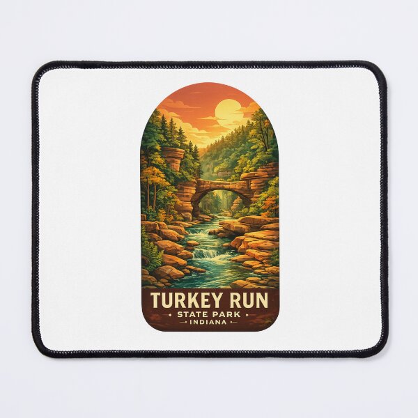 Item preview, Turkey Run State Park Sugar Creek Indiana Covered Bridge Canyon Trails designed and sold by Places On Earth.