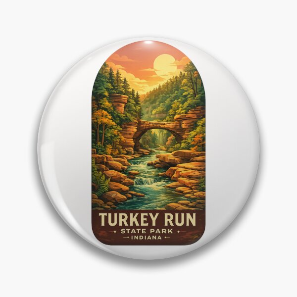 Item preview, Turkey Run State Park Sugar Creek Indiana Covered Bridge Canyon Trails designed and sold by Places On Earth.