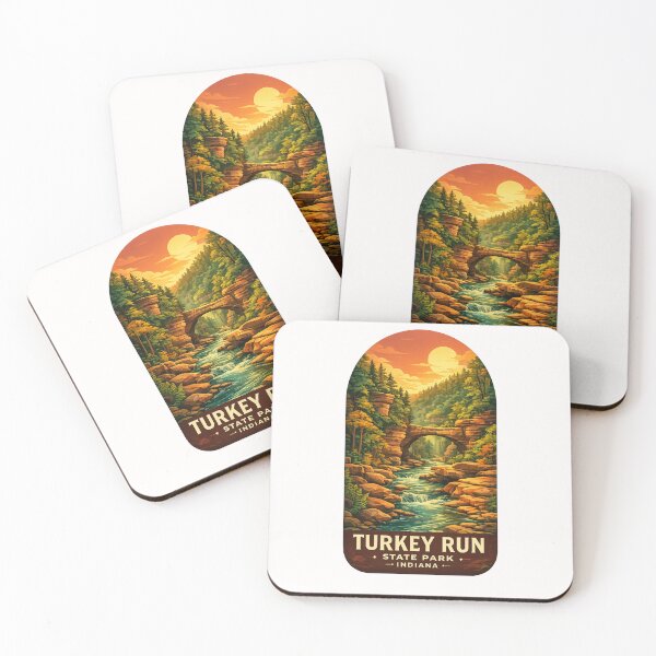 Item preview, Turkey Run State Park Sugar Creek Indiana Covered Bridge Canyon Trails designed and sold by Places On Earth.