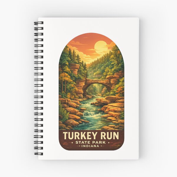 Item preview, Turkey Run State Park Sugar Creek Indiana Covered Bridge Canyon Trails designed and sold by Places On Earth.
