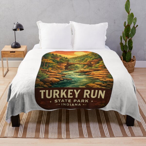 Item preview, Turkey Run State Park Sugar Creek Indiana Covered Bridge Canyon Trails designed and sold by Places On Earth.