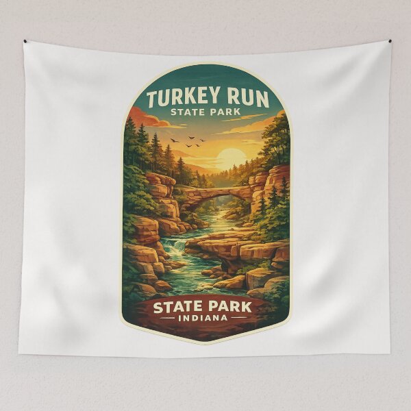 Item preview, Turkey Run State Park Parke County Sugar Creek Indiana Sandstone Ravines designed and sold by Places On Earth.