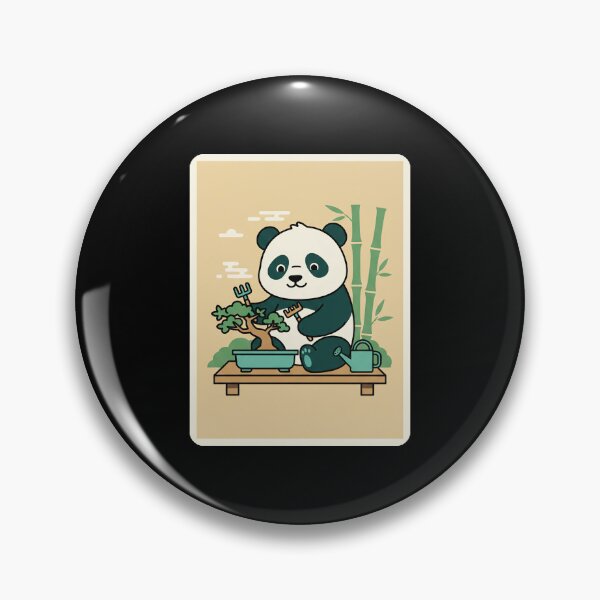 Item preview, Cute Panda Bonsai Gardening Calm Aesthetic designed and sold by JordynLadukeg65.
