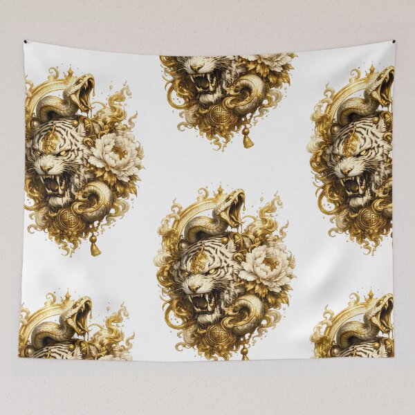 Item preview, Imperial Golden Tiger with Snake designed and sold by HOPPER420.