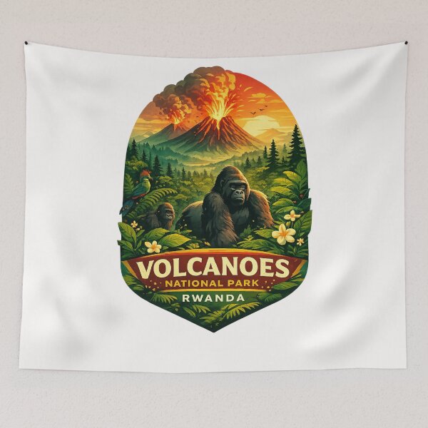 Item preview, Volcanoes National Park Musanze Virunga Highlands Rwanda Gorilla Sanctuary designed and sold by Places On Earth.