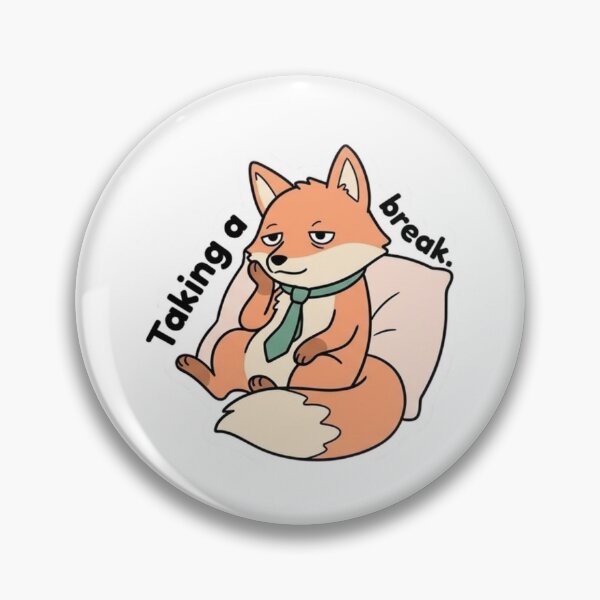 Item preview, Taking a Break Fox Sticker - Cozy Rest & Self Care Vibe designed and sold by HWK-shop.