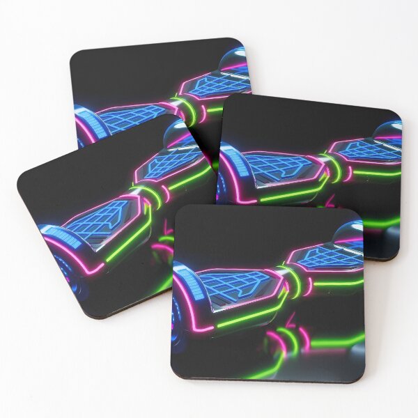 Item preview, Neon Grid Hoverboard - Cyberpunk Electric Ride Art designed and sold by powersunlight.