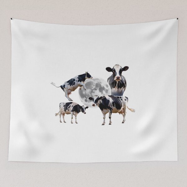 Item preview, Funny Cow Over The Moon Shirt – Surreal Farm Animal Meme Aesthetic Tee designed and sold by Picasfarmer.