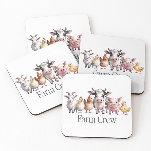 Item preview, Farm Crew Cute Animals Shirt – Cow Pig Chicken Goat Duck Funny Farm Squad Tee designed and sold by Picasfarmer.
