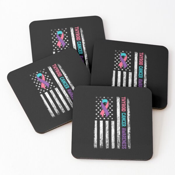 Item preview, Thyroid Cancer Awareness American Flag designed and sold by goombi-creative.