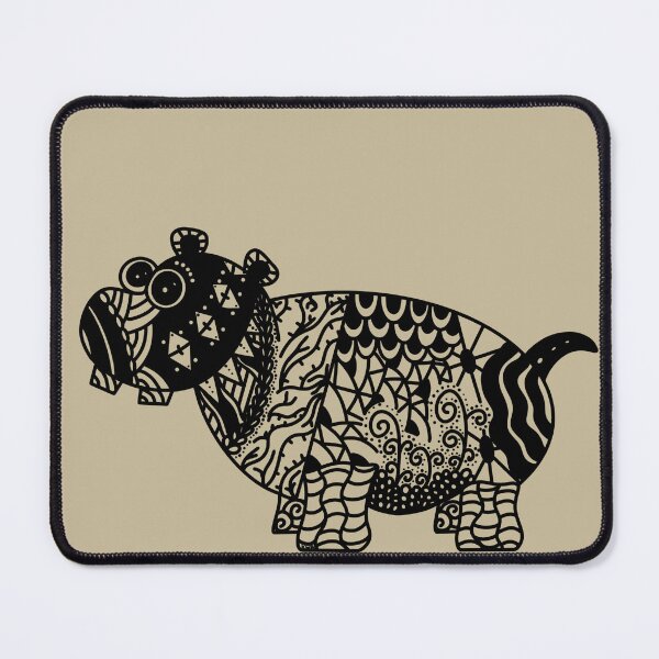 Item preview, Zentangle Hippo designed and sold by Lavender Frog Studios.