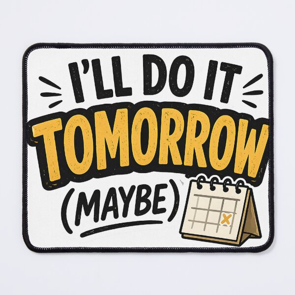 Item preview, Procrastination Funny Quote I’ll Do It Tomorrow Maybe Lazy Humor designed and sold by TheLazyVibe.