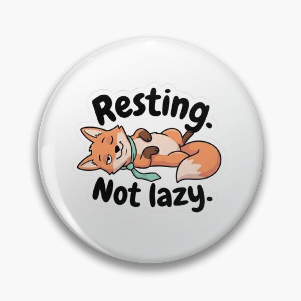Item preview, Resting. Not lazy. Fox Sticker - Funny designed and sold by HWK-shop.