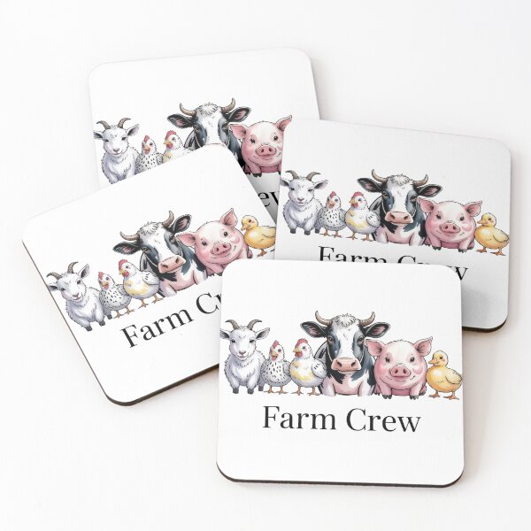 Item preview, Farm Crew Cute Animals Shirt – Funny Farm Life Cow Pig Chicken Goat Duck Cartoon Tee designed and sold by Picasfarmer.