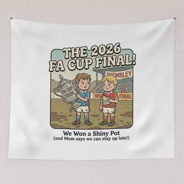 Item preview, Vintage Kitsch FA Cup Final 2026 Satire Art designed and sold by VelvetArchives.