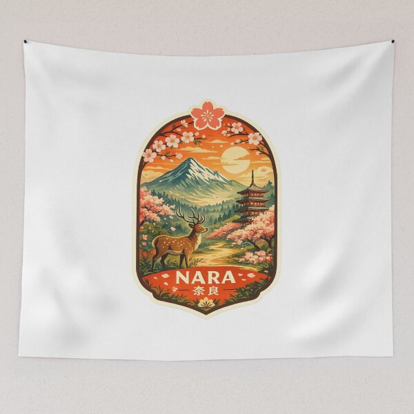 Item preview, Nara Kasuga Taisha Yamato Basin Mount Wakakusa Sacred Deer Landscape designed and sold by Aryabek.