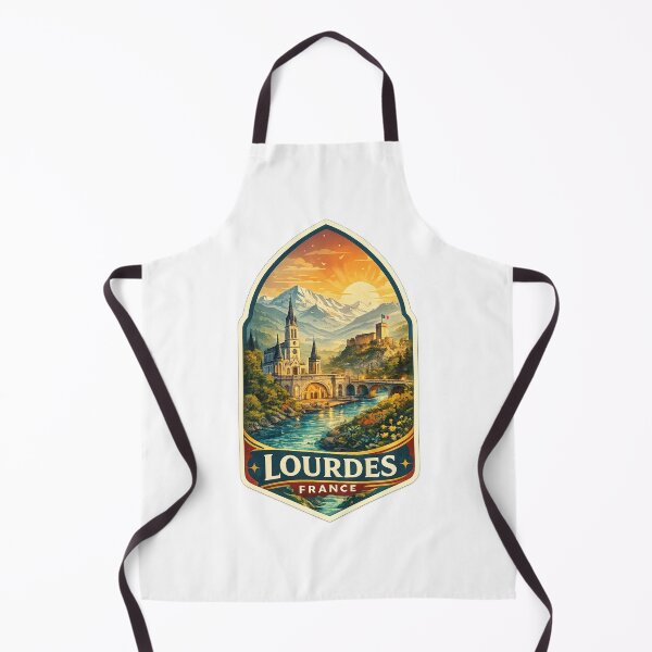Item preview, Lourdes Sanctuary Pyrenees Occitanie France Pilgrimage River Valley designed and sold by Aryabek.