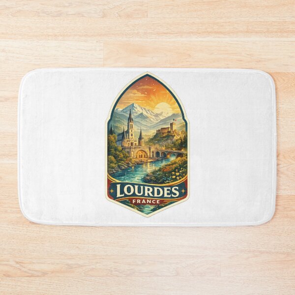 Item preview, Lourdes Sanctuary Pyrenees Occitanie France Pilgrimage River Valley designed and sold by Aryabek.