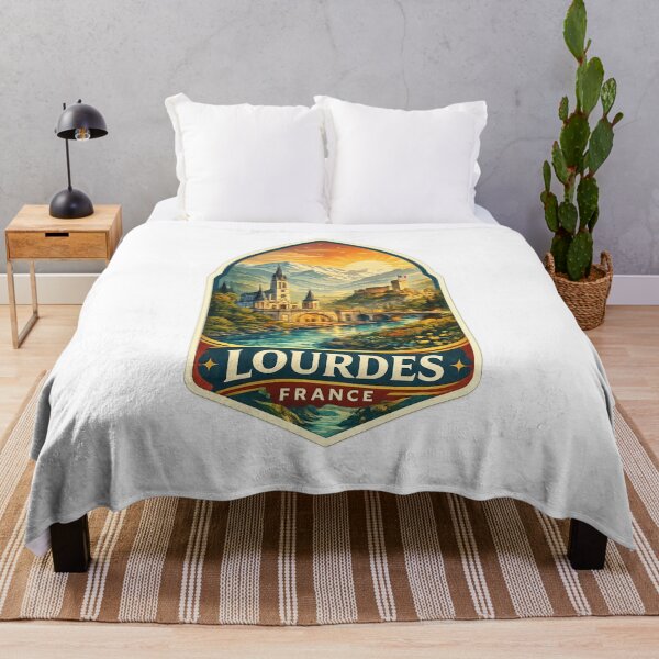 Item preview, Lourdes Sanctuary Pyrenees Occitanie France Pilgrimage River Valley designed and sold by Aryabek.