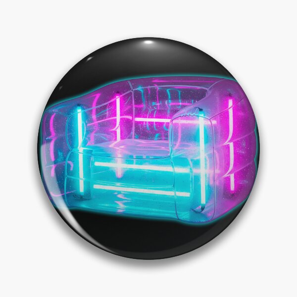Item preview, Neon Inflatable Chair Transparent Retro Glow designed and sold by powersunlight.