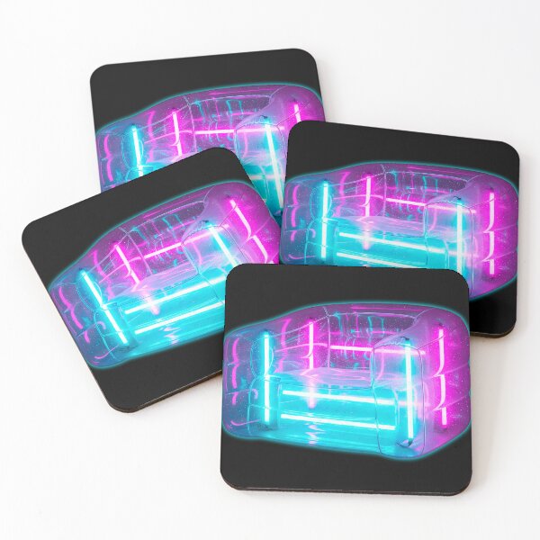 Item preview, Neon Inflatable Chair Transparent Retro Glow designed and sold by powersunlight.