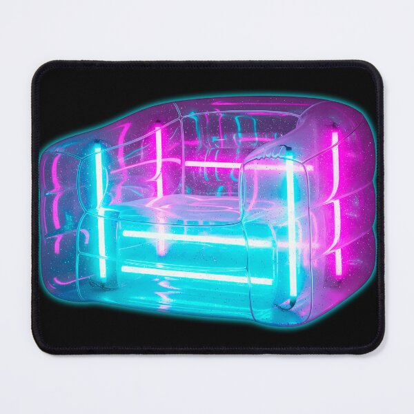 Item preview, Neon Inflatable Chair Transparent Retro Glow designed and sold by powersunlight.