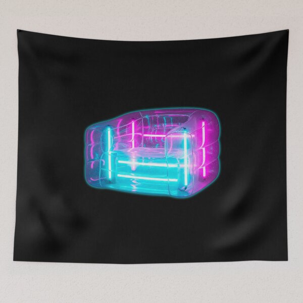 Item preview, Neon Inflatable Chair Transparent Retro Glow designed and sold by powersunlight.