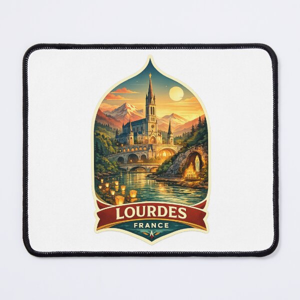 Item preview, Lourdes Sanctuaire Notre-Dame Hautes-Pyrénées Gave de Pau Pilgrimage Basin designed and sold by Aryabek.