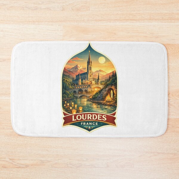 Item preview, Lourdes Sanctuaire Notre-Dame Hautes-Pyrénées Gave de Pau Pilgrimage Basin designed and sold by Aryabek.