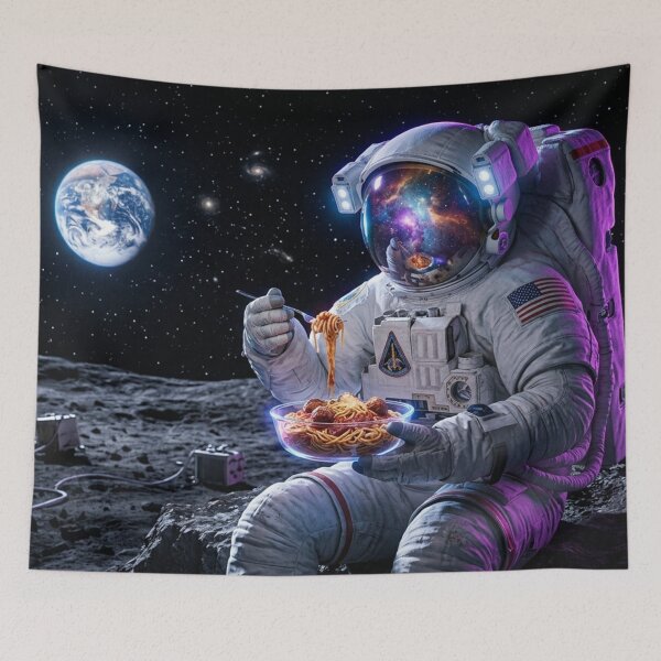 Item preview, Astronaut eating spaghetti on the Moon designed and sold by Archive Studio.
