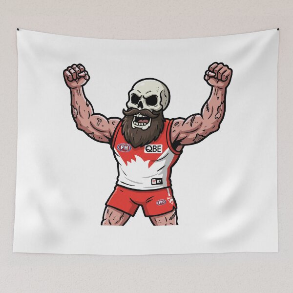 Item preview, Sydney Swans 'til Death designed and sold by Fake Heston’s Scribble Emporium.