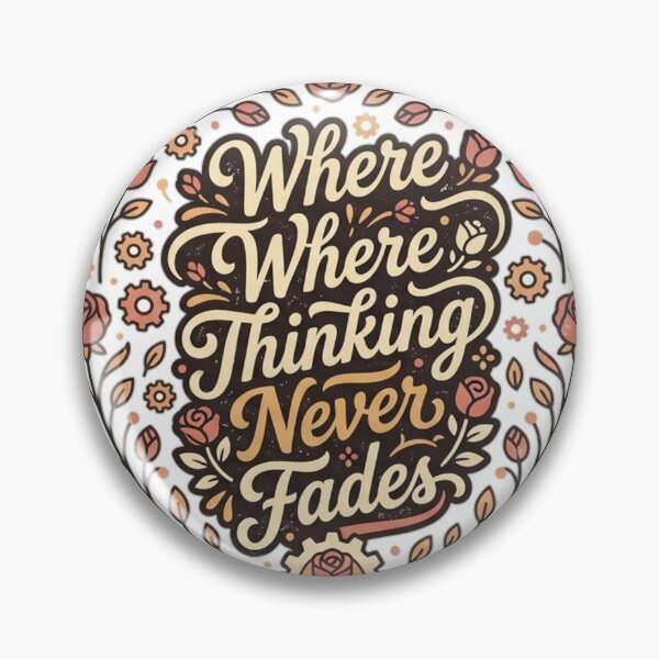 Item preview, Where Where Thinking Never Fades - Philosophical Minimalist Typography designed and sold by  BreedCraft Studio.