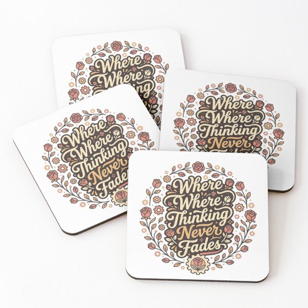 Item preview, Where Where Thinking Never Fades - Philosophical Minimalist Typography designed and sold by AGawas.