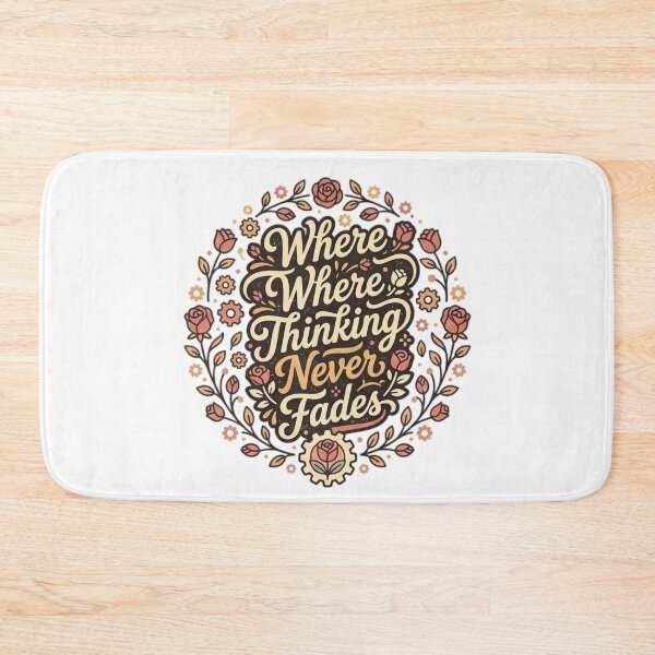 Item preview, Where Where Thinking Never Fades - Philosophical Minimalist Typography designed and sold by  BreedCraft Studio.