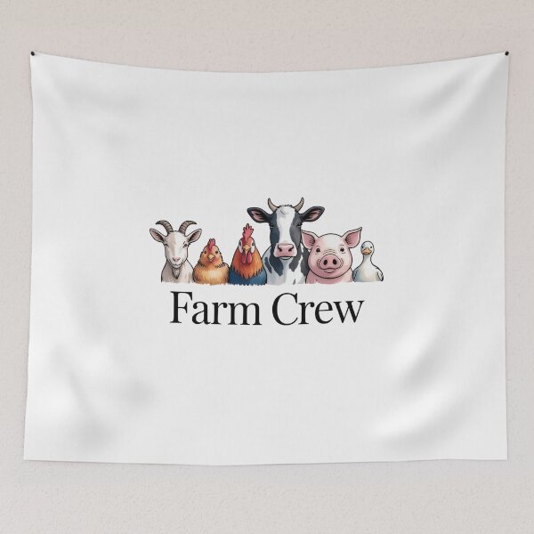 Item preview, Farm Crew Animal Shirt – Cow Pig Chicken Goat Duck Cute Farm Animals Design designed and sold by Picasfarmer.