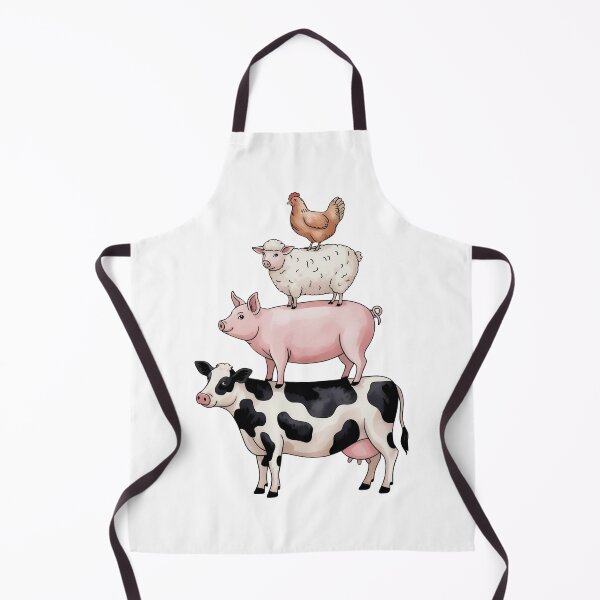 Item preview, Funny Farm Animal Stack Illustration – Cow Pig Sheep Chicken Cartoon Design designed and sold by Picasfarmer.