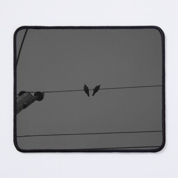 Item preview, B&W - Two Birds Perched on Electric Post designed and sold by ROSE ANN BANILAR.
