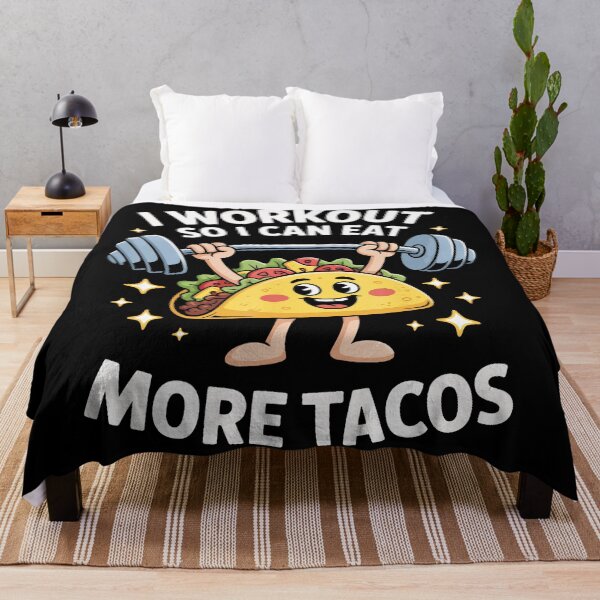 Item preview, I Workout So I Can Eat More Tacos Funny Gym Taco designed and sold by eliramaison.