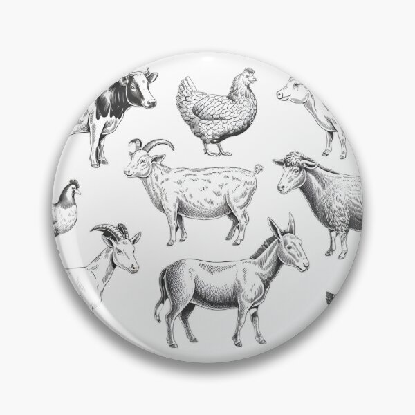 Item preview, Vintage Farm Animals Engraving – Rustic Homestead Animal Collection designed and sold by Picasfarmer.