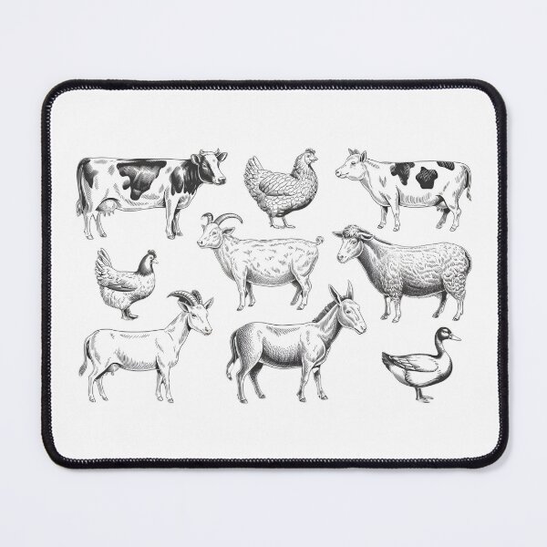 Item preview, Vintage Farm Animals Engraving – Rustic Homestead Animal Collection designed and sold by Picasfarmer.
