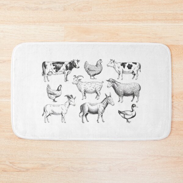 Item preview, Vintage Farm Animals Engraving – Rustic Homestead Animal Collection designed and sold by Picasfarmer.