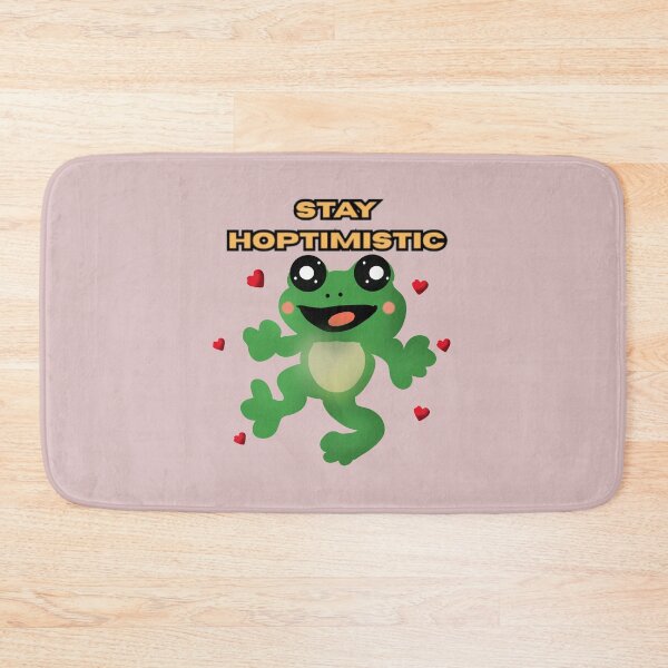 Item preview,  Stay Hoptimistic Cute Frog Pun Funny Frog Lover Gift Positive Vibes Cartoon Frog Art designed and sold by HopeAndHustle.